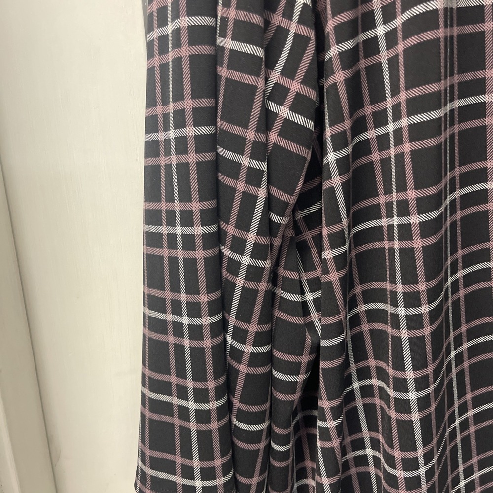 Liz Claiborne Women's Stretch Polyester Blouse 3/4 Sleeve Plaid Knot Size 3X - Picture 7 of 11